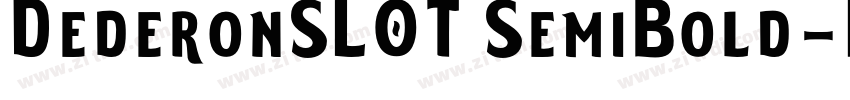 DederonSLOT SemiBold字体转换
